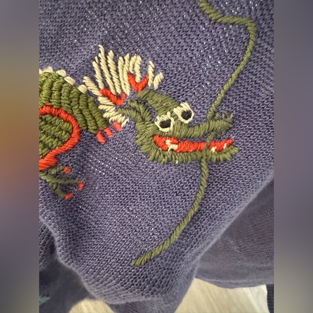 Polo Ralph Lauren Men's 💯 % linen V-Neck Sweater w/ embroidery - Picture 2 of 12